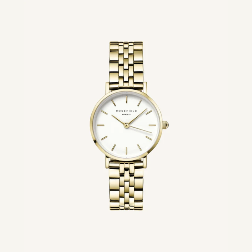 Rosefield Rosefield 26WSG-267 The Small Edit White Steel Gold dames horloge