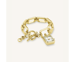 Rosefield SWGSG-O52 The Octagon Charm Chain White Gold dames