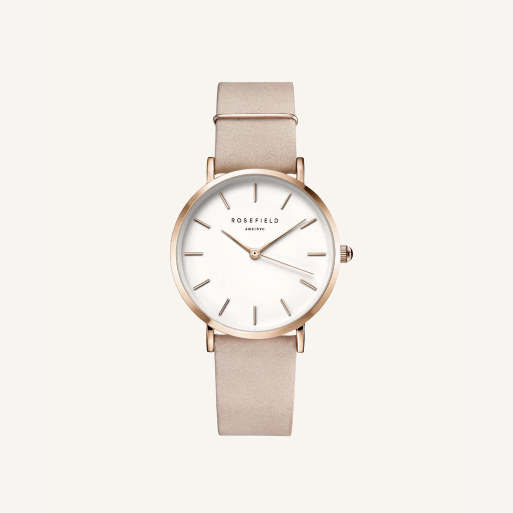 Rosefield Rosefield WSPR-W73 The West Village Soft Pink Rosegold dames horloge