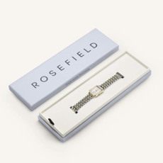 Rosefield Rosefield OWDSG-O62 Octagon XS White Sunray Steel Duotone Silver Gold dames horloge