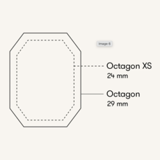 Rosefield Rosefield OWDSG-O62 Octagon XS White Sunray Steel Duotone Silver Gold dames horloge