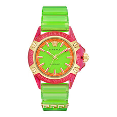 Versace Versace VE6E00423 Icon Active Indiglo (roze/lime groen) 42 mm horloge