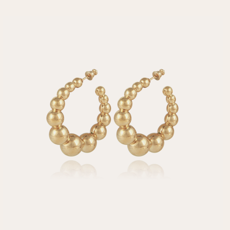 Gas Bijoux Gas Bijoux oorbellen 418774 Andy Creole hoop earrings small size gold 4 cm - 1 cm