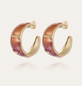 Gas Bijoux Jewelry Gas Bijoux oorbellen 538997 Idra Hoop earrings enemaled L 4 cm W 1,5 cm