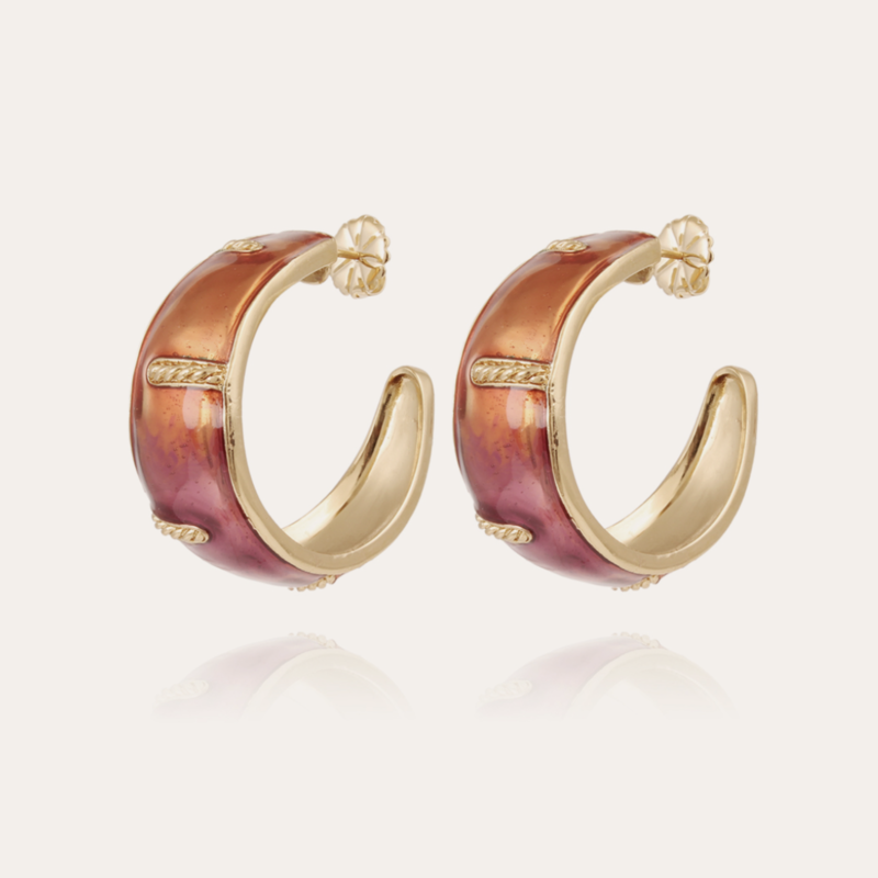 Gas Bijoux Jewelry Gas Bijoux oorbellen 538997 Idra Hoop earrings enemaled L 4 cm W 1,5 cm