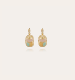 Gas Bijoux Jewelry GAS Bijoux Oorbellen 162145 Earrings Scaramouche orange pink mint gold - L 3,5 CM - W 1,2 CM