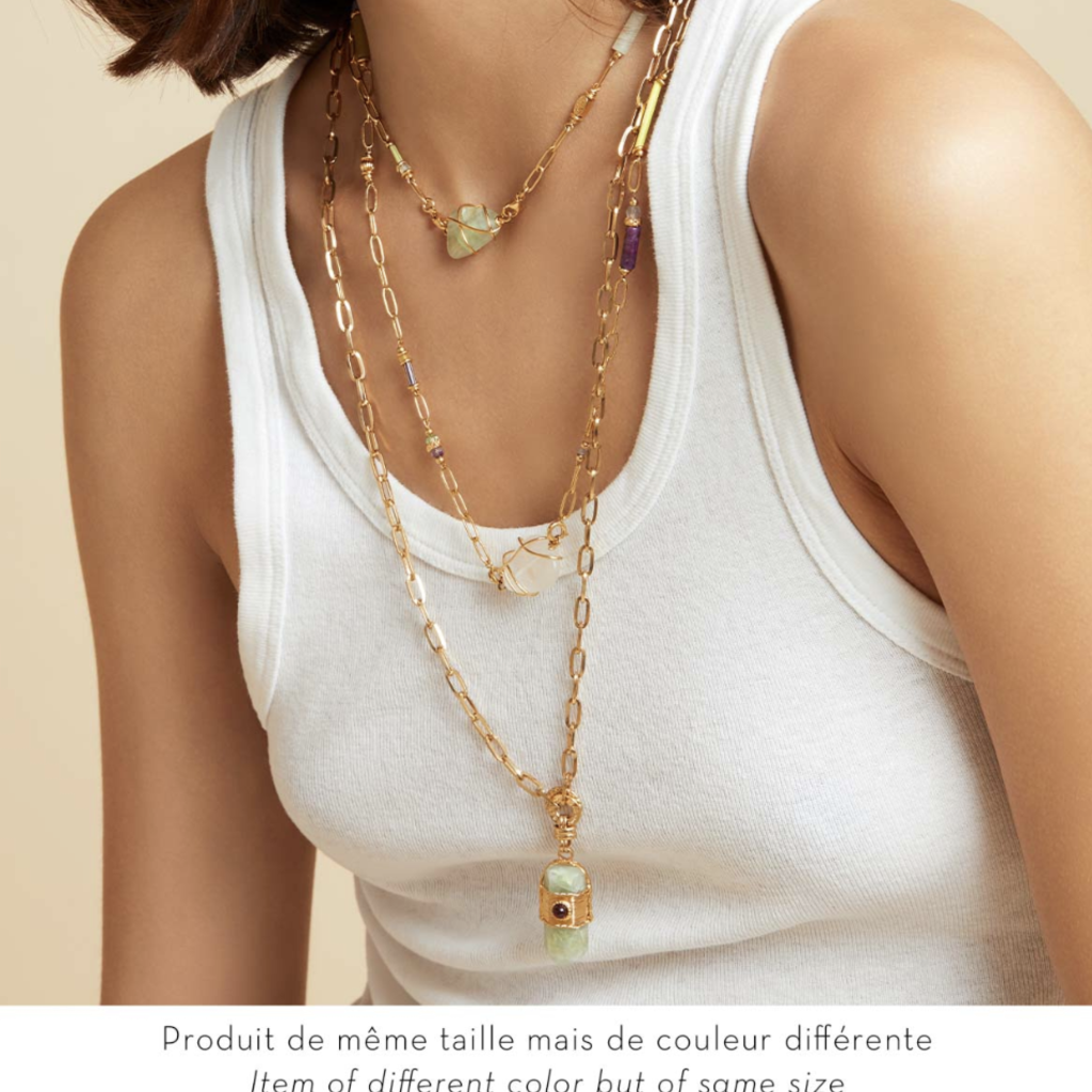 Gas Bijoux GAS Bijoux Ketting 504747 Amarre Rainbow long necklace gold with gemstones -102 CM