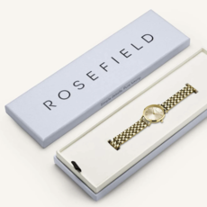 Rosefield Rosefield SCGSG-S05 Small Edit Champagne Steel Gold dames horloge