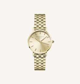 Rosefield Rosefield SCGSG-S05 Small Edit Champagne Steel Gold dames horloge