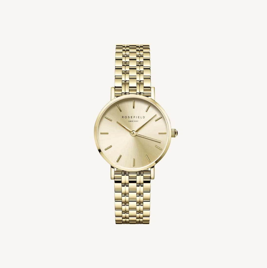 Rosefield SCGSG-S05 Small Edit Champagne Steel Gold dames horloge