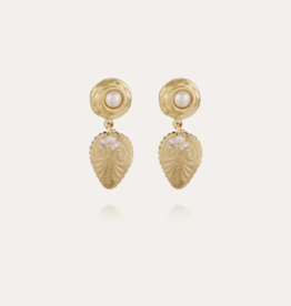 Gas Bijoux Jewelry Gas Bijoux oorbellen 308760 Earrings Melodie earrings Pearl & Gold L 3,5 / W 1,3 CM