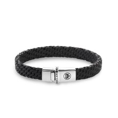 Rebel & Rose Rebel & Rose armband RR-L0161-S-M Mastery Collection - Woven Black