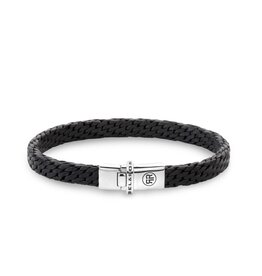 Rebel & Rose Rebel & Rose armband RR-L0159-S-M Mastery Collection - Woven Small Black