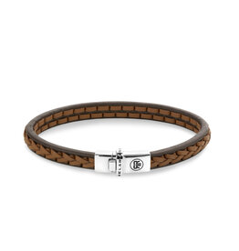 Rebel & Rose Rebel & Rose armband RR-L0145-S-M Single Stranded Brown Cognac M