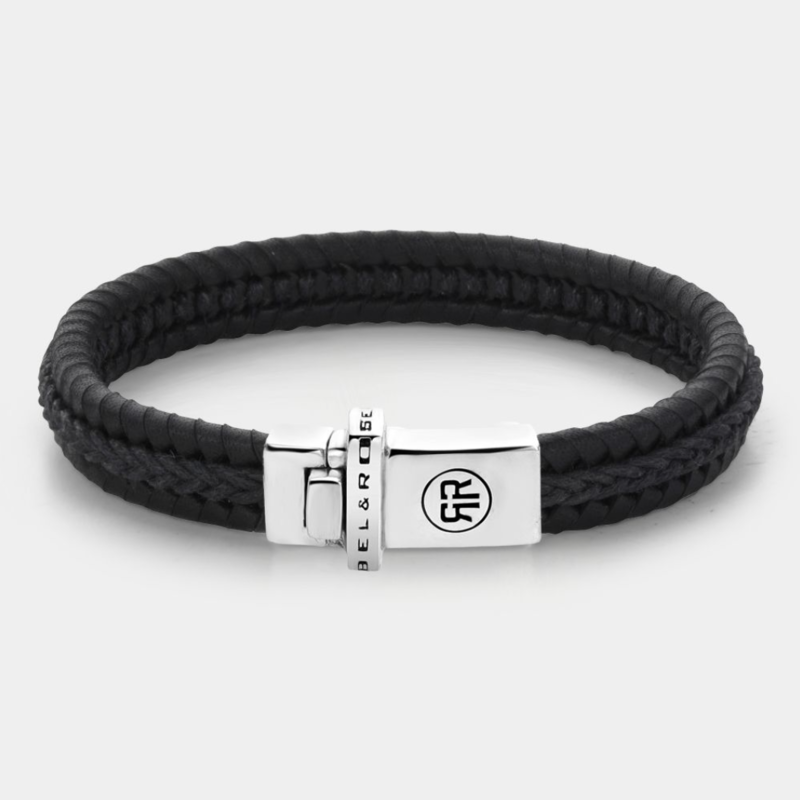 Rebel & Rose Rebel & Rose armband RR-L0136-S-L Dual Twisted Black