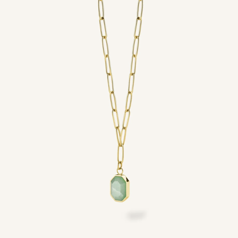 Rosefield Rosefield ketting JNGGG-J664 geometric Jade necklace gold 50-54 cm