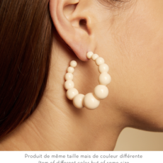 Gas Bijoux Gas Bijoux oorbellen 420119 creole Andy hoop earrings small size acetate gold black - D 4 cm - W 1 cm