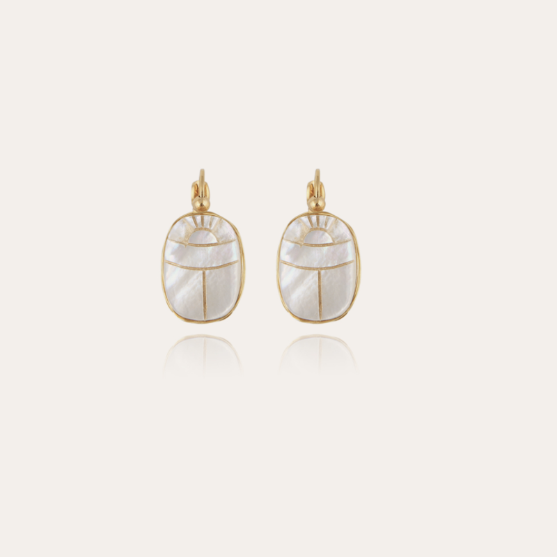 Gas Bijoux Gas Bijoux oorbellen 268396 Scaramouche MOP earrings gold - L 2,6 - W 1,2 cm