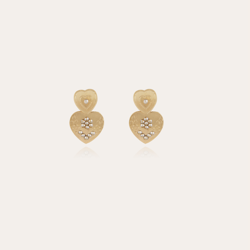 Gas Bijoux Gas Bijoux oorbellen love mini earrings gold L 2,5 cm - 1,5 cm