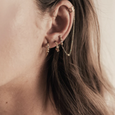 Zag Bijoux Zag Bijoux oorbellen  sec10098-01wht Muri earrings goud 15 mm