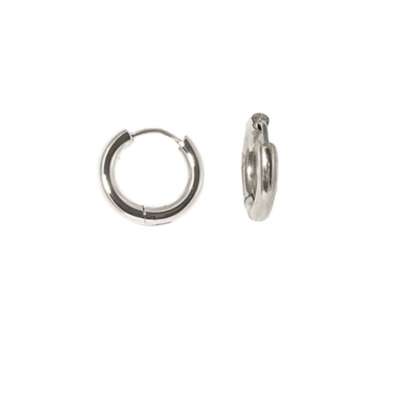 Bauer Basics Bauer Basics oorbellen Small dik Creolen zilver 1,5CM/3MM