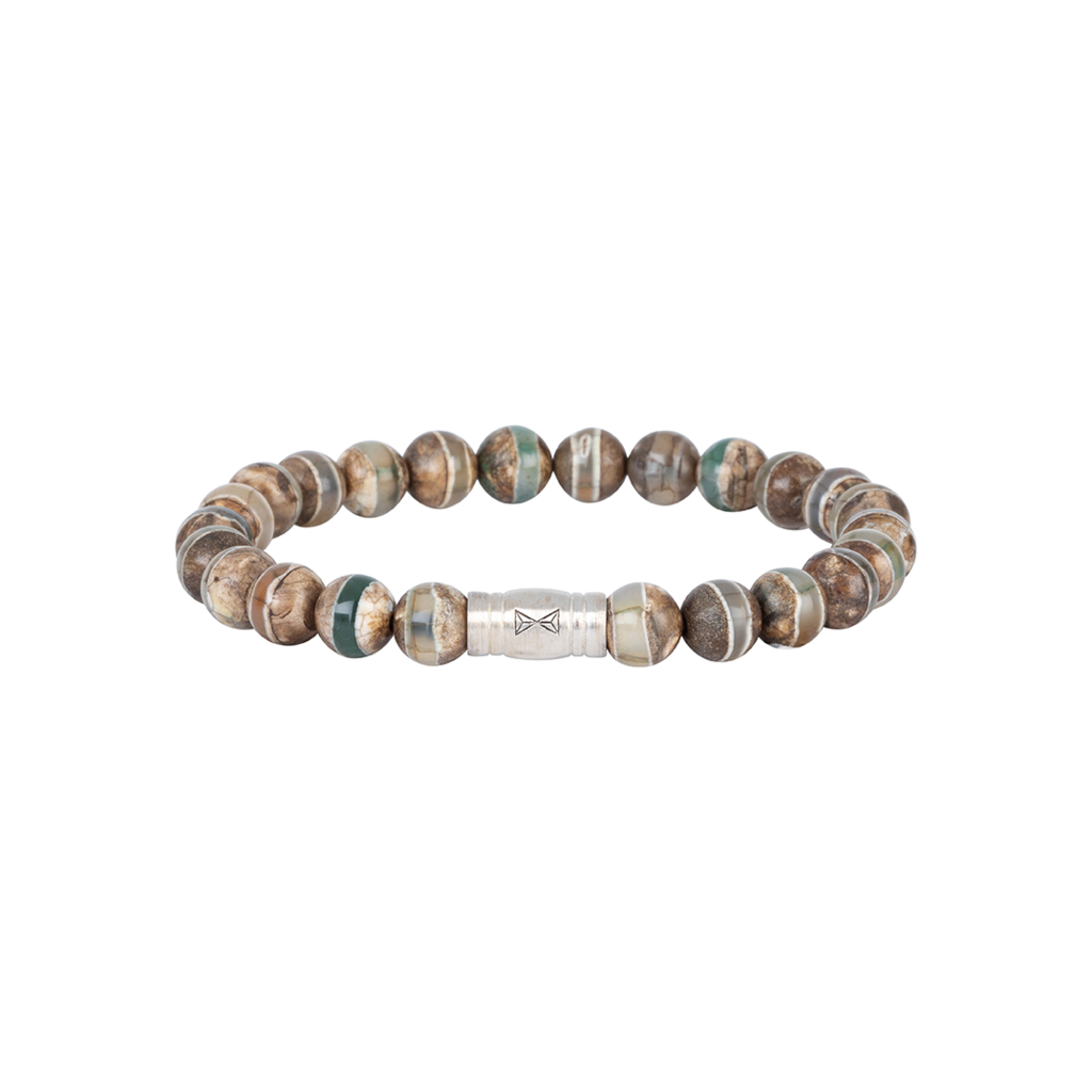 Aze jewels Aze jewels armband AZ-BS040-A-190 Bracelet Kunlun Mountain - 8mm (19,0cm)