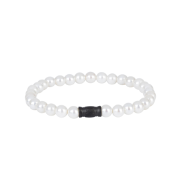 Aze jewels Aze jewels armband AZ-BS610-A-190 Bracelet Pearl Mountain - 6mm (19,0cm)