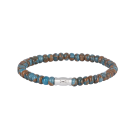 Aze jewels Aze Jewels armband AZ-BS616-A-190 Bracelet Aqua terra oval 6 MM - 19 CM