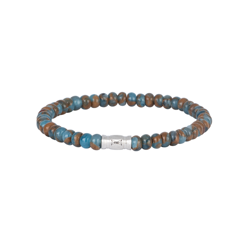 Aze jewels Aze Jewels armband AZ-BS616-A-190 Bracelet Aqua terra oval 6 MM - 19 CM