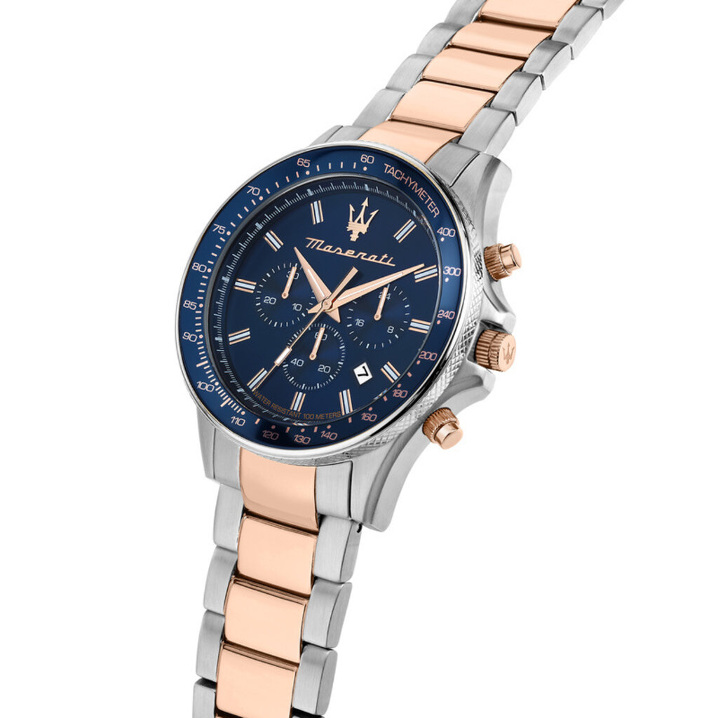 Maserati Maserati R8873640022 Sfida chronograaf watch ( zilver rosé blauw ) 44 mm heren horloge