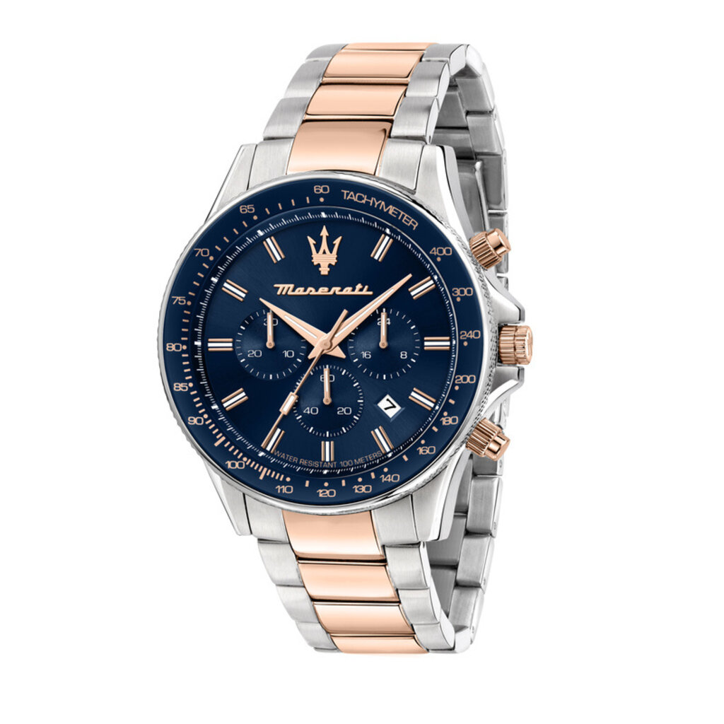 Maserati Maserati R8873640022 Sfida chronograaf watch ( zilver rosé blauw ) 44 mm heren horloge