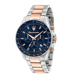 Maserati Maserati R8873640022 Sfida chronograaf watch ( zilver rosé blauw ) 44 mm heren horloge