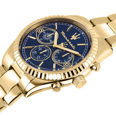 Maserati Maserati R8853100026 Competizione Multifunction watch goud blauw 43 mm heren horloge