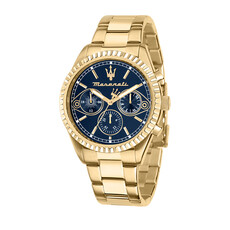 Maserati Maserati R8853100026 Competizione Multifunction watch goud blauw 43 mm heren horloge