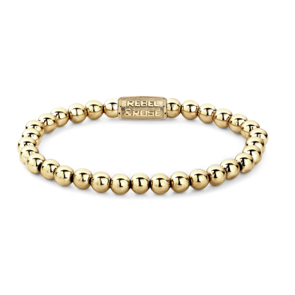 Rebel & Rose Rebel & Rose armband RR-60046-G-M Yellow Gold Only - 6mm