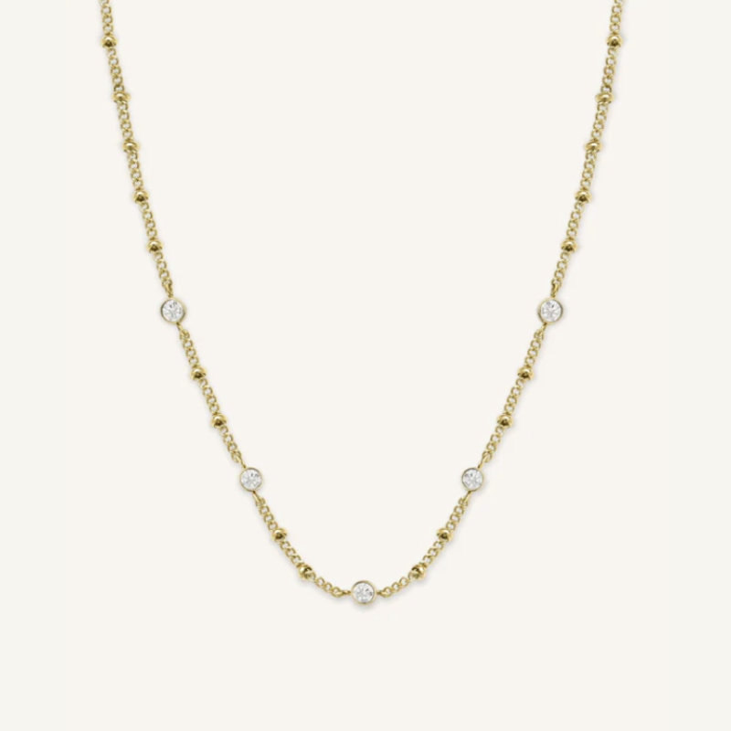Rosefield Rosefield Ketting JCSCG-J266 multi crystal necklace choker gold