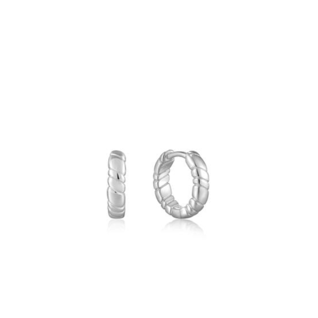 Ania Haie Ania Haie oorbellen E038-02H smooth twist Huggie earrings925 silver