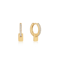 Ania Haie Ania Haie oorbellen E037-06G glam rock pendant huggie earrings 925 silver with 14k gold plating