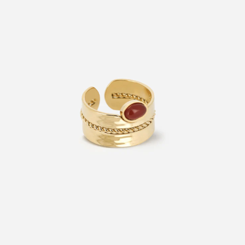 Zag Bijoux ZAG Bijoux SRL15082-01Red dore rouge ring rood goud one size