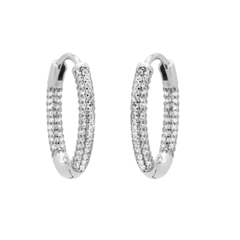 Karma Jewelry Karma Jewelry oorbellen H342S Hinged hoops céleste 925 silver earrings