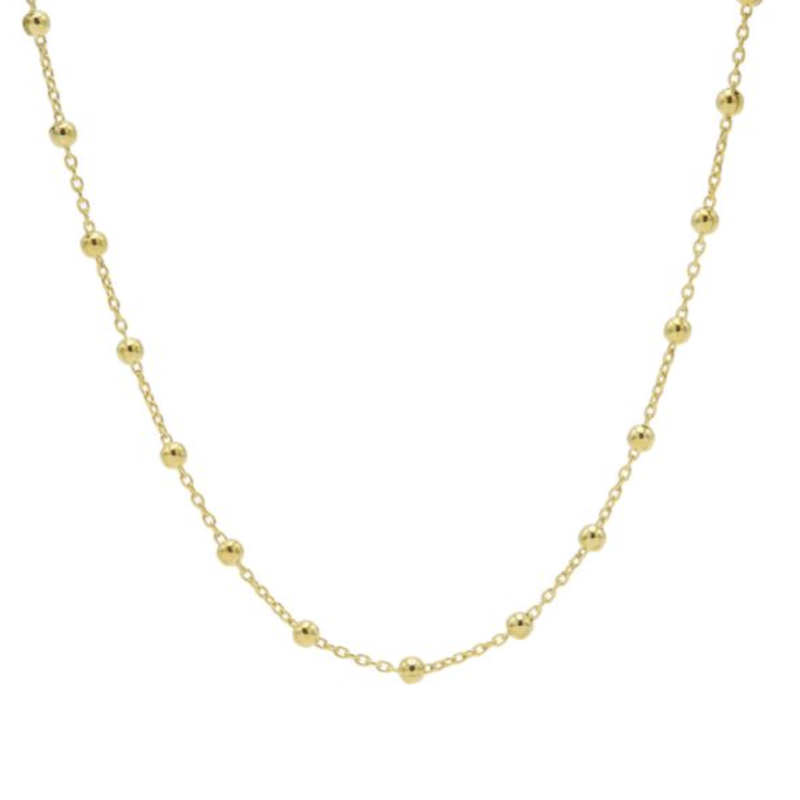 Karma Karma Jewelry Ketting T107GP necklace dots 925 silver gold plated 38-45 CM