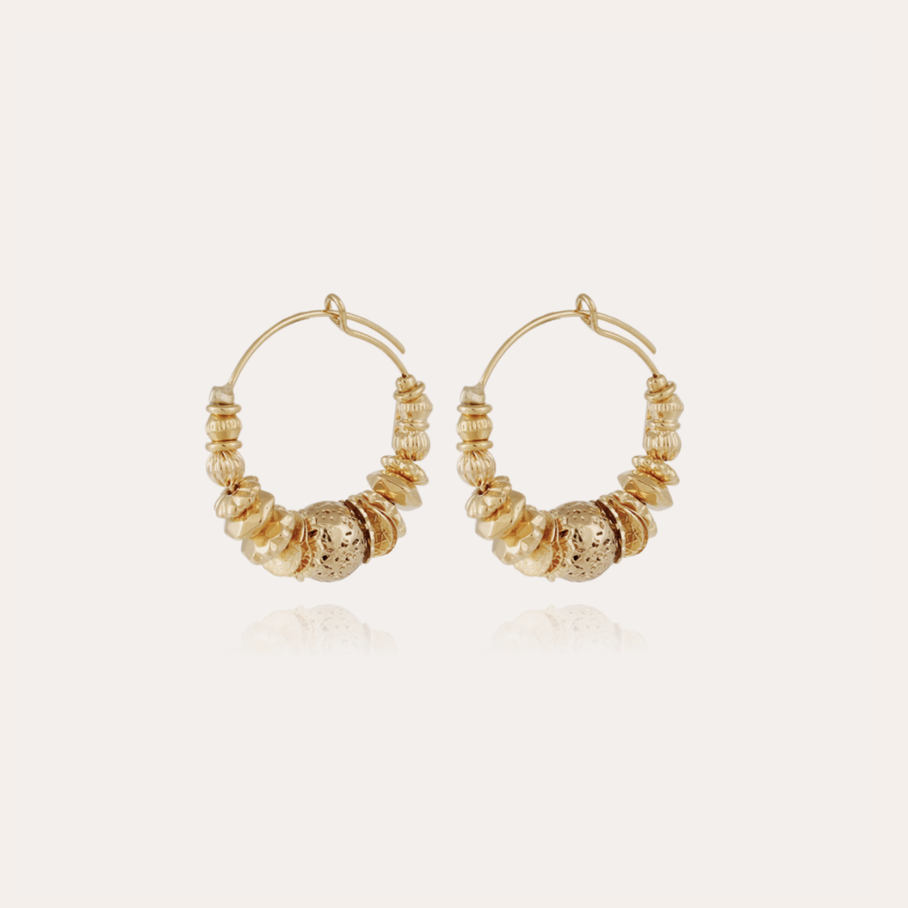 Gas Bijoux Gas Bijoux oorbellen 475136 Aloha hoop earrings mini gold gold - D 3,2 cm W 0,5 cm