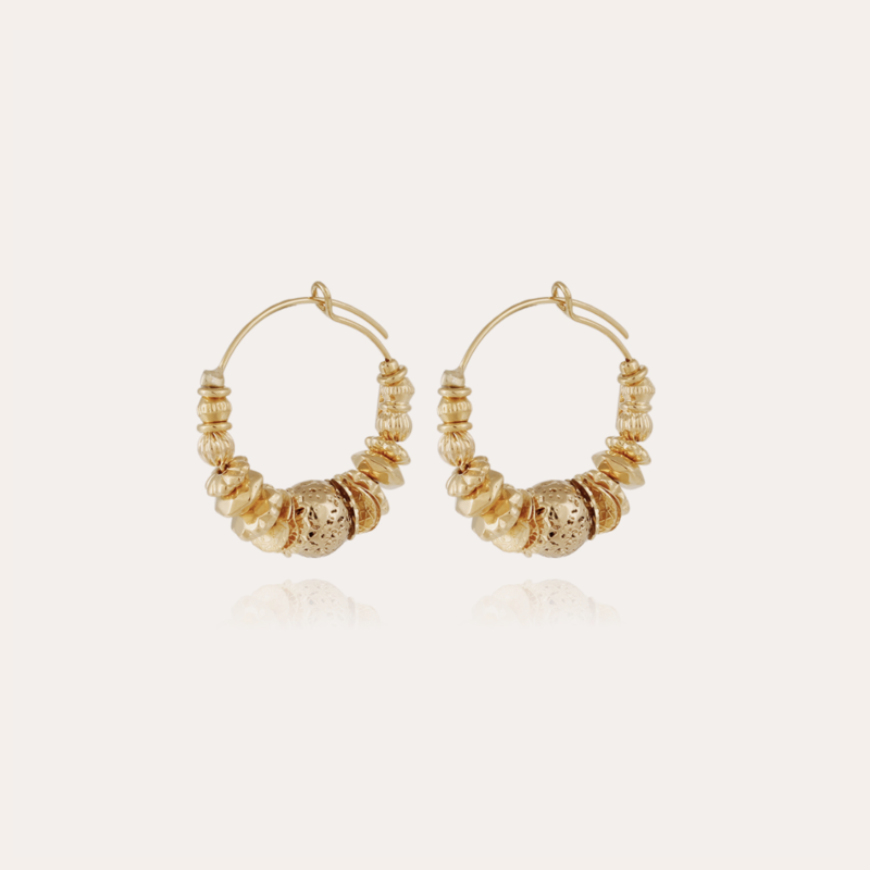 Gas Bijoux Gas Bijoux oorbellen 475136 Aloha hoop earrings mini gold gold - D 3,2 cm W 0,5 cm