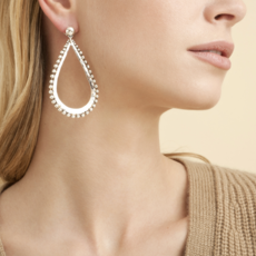 Gas Bijoux Gas Bijoux oorbellen 344848 Bibou Earrings silver - L 7 cm W 3,4 cm