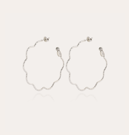 Gas Bijoux Jewelry Gas Bijoux oorbellen 321418 Florette hoop Earrings silver 5 CM