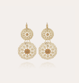 Gas Bijoux Jewelry Gas Bijoux oorbellen 171806 double flocon mini Earrings gold - L 6 cm  W 3 cm