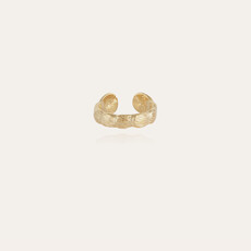 Gas Bijoux Gas Bijoux ring 497020 liane jonc bis gold hand hammered - H 1,2 cm - 5 cm