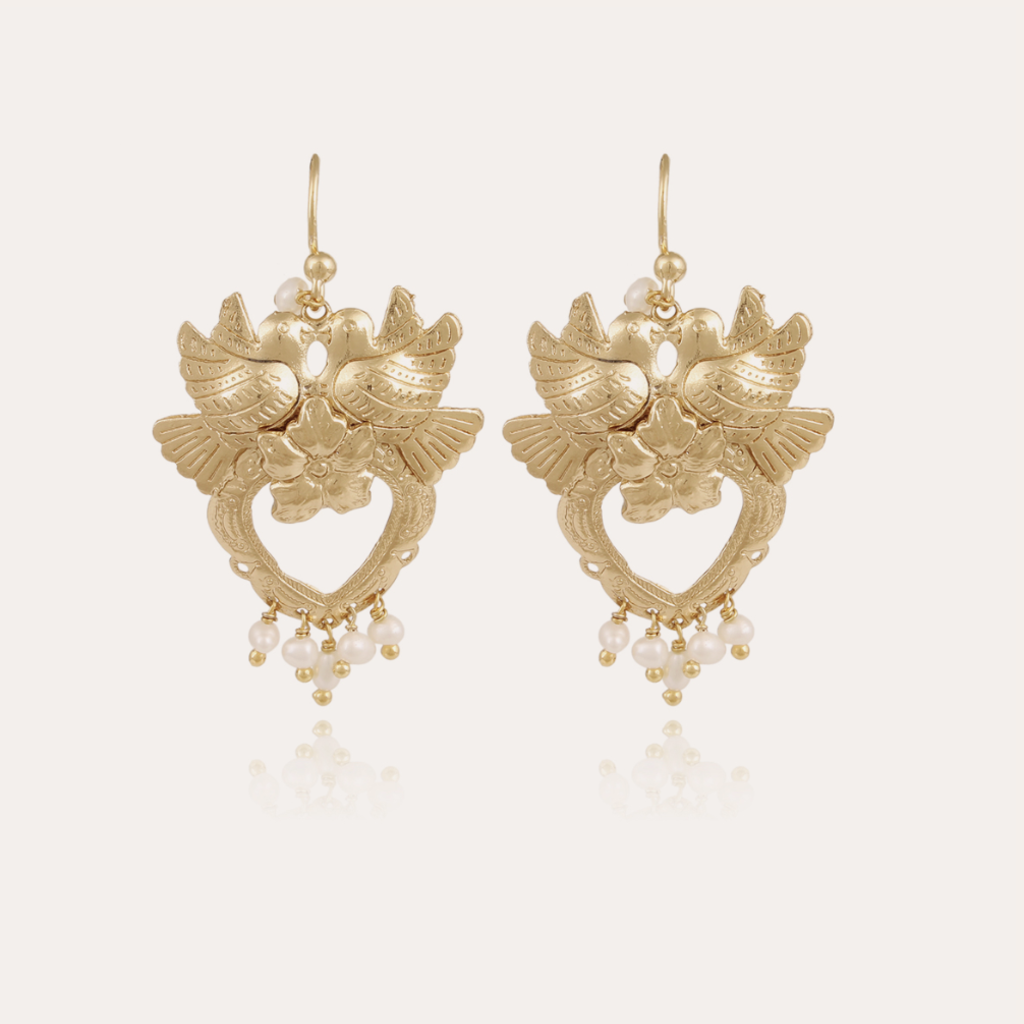 Gas Bijoux Gas Bijoux oorbellen 510745 Oaxaca heart earrings gold