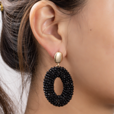 Day & Eve by Go Dutch Day & Eve by Go Dutch oorbellen  E3509-1 black gold earrings