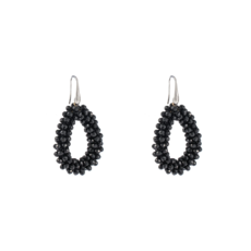 Day & Eve by Go Dutch Day & Eve oorbellen E1072-46 Black silver beads